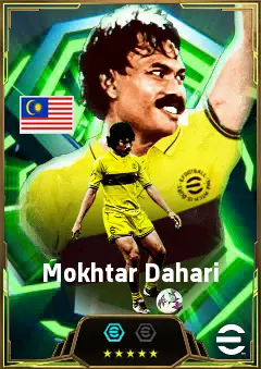 Mokhtar Dahari eFootball 2026 player card, 84 OVR CF