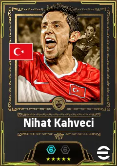 Nihat Kahveci eFootball 2026 player card, 83 OVR CF