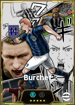 Burchet eFootball 2026 player card, 84 OVR RWF