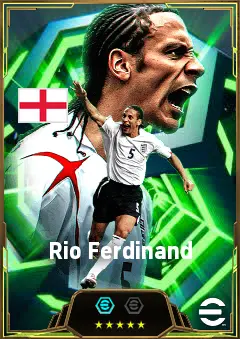 Rio Ferdinand eFootball 2026 player card, 84 OVR CB