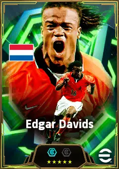 Edgar Davids eFootball 2026 player card, 86 OVR DMF