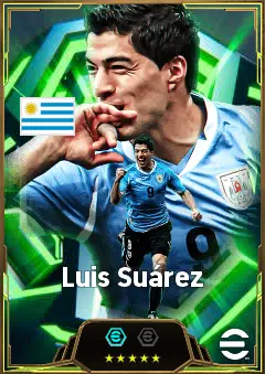 Luis Suárez eFootball 2026 player card, 88 OVR CF