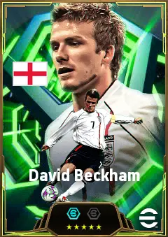 David Beckham eFootball 2026 player card, 87 OVR RMF