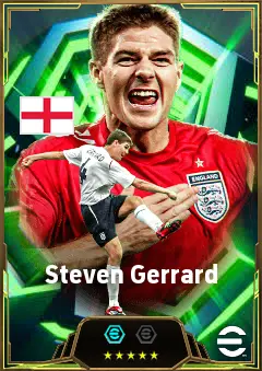 Steven Gerrard eFootball 2026 player card, 84 OVR CMF