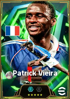 Patrick Vieira eFootball 2026 player card, 87 OVR DMF