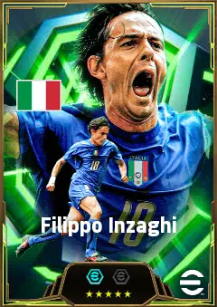 Filippo Inzaghi eFootball 2026 player card, 86 OVR CF