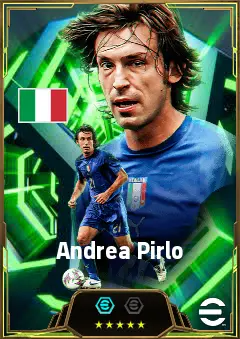 Andrea Pirlo eFootball 2026 player card, 87 OVR DMF