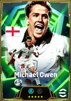 Michael Owen eFootball 2026 player card, 86 OVR CF