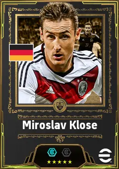 Miroslav Klose eFootball 2026 player card, 86 OVR CF