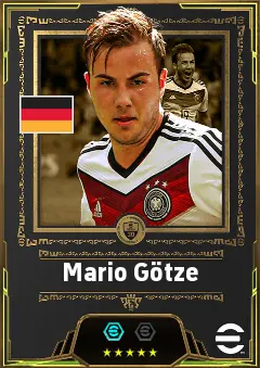 Mario Götze eFootball 2026 player card, 86 OVR CF