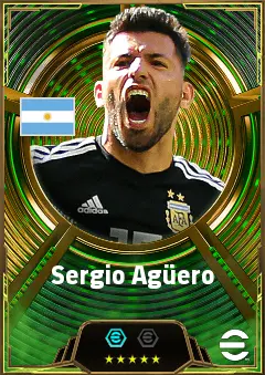 Sergio Agüero eFootball 2026 player card, 84 OVR CF