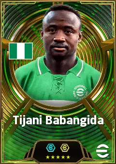 Tijani Babangida eFootball 2026 player card, 84 OVR RWF