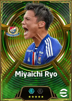 Miyaichi Ryo eFootball 2026 player card, 83 OVR LWF