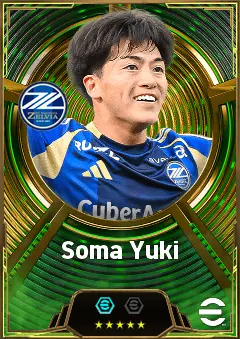 Soma Yuki eFootball 2026 player card, 83 OVR SS