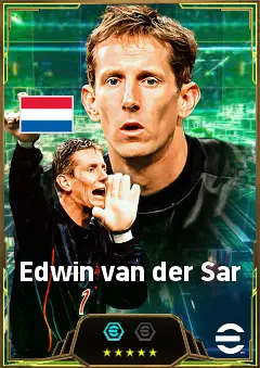Edwin van der Sar eFootball 2026 player card, 87 OVR GK