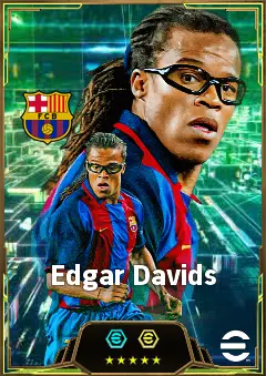 Edgar Davids eFootball 2026 player card, 87 OVR DMF