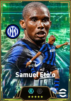 Samuel Eto'o eFootball 2026 player card, 84 OVR CF