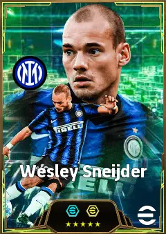 Wesley Sneijder eFootball 2026 player card, 86 OVR AMF