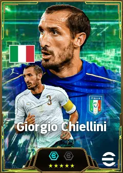 Giorgio Chiellini eFootball 2026 player card, 87 OVR CB