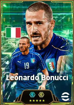 Leonardo Bonucci eFootball 2026 player card, 87 OVR CB