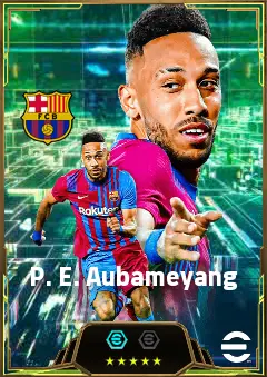 P. E. Aubameyang eFootball 2026 player card, 83 OVR CF
