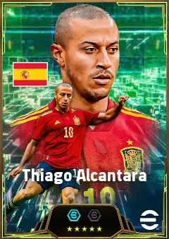 Thiago Alcantara eFootball 2026 player card, 82 OVR CMF