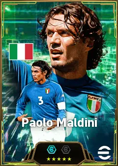 Paolo Maldini eFootball 2026 player card, 89 OVR CB