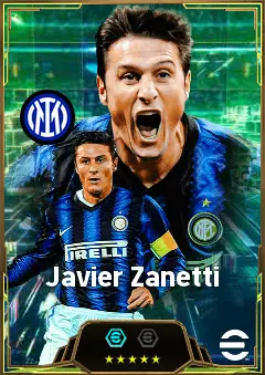 Javier Zanetti eFootball 2026 player card, 86 OVR RB