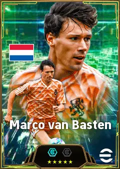 Marco van Basten eFootball 2026 player card, 87 OVR CF