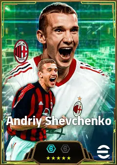Andriy Shevchenko eFootball 2026 player card, 88 OVR CF