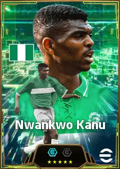 Nwankwo Kanu eFootball 2026 player card, 85 OVR CF