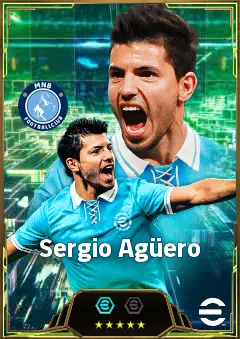 Sergio Agüero eFootball 2026 player card, 87 OVR CF