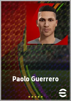 Paolo Guerrero eFootball 2026 player card, 71 OVR CF