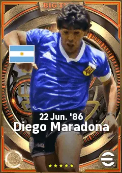 Diego Maradona eFootball 2026 player card, 85 OVR SS