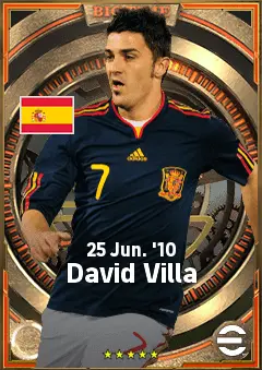 David Villa eFootball 2026 player card, 83 OVR CF
