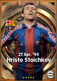 Hristo Stoichkov eFootball 2026 player card, 85 OVR SS