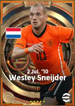 Wesley Sneijder eFootball 2026 player card, 84 OVR AMF