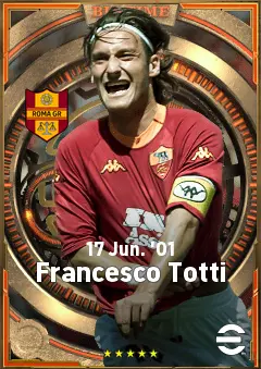 Francesco Totti eFootball 2026 player card, 85 OVR AMF