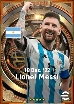 Lionel Messi eFootball 2026 player card, 86 OVR RWF