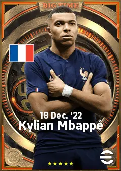 Kylian Mbappé eFootball 2026 player card, 86 OVR LWF