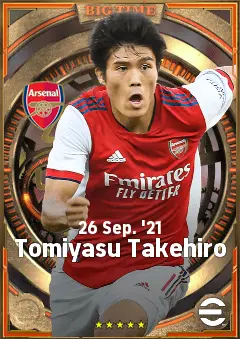 Tomiyasu Takehiro eFootball 2026 player card, 82 OVR RB