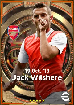 Jack Wilshere eFootball 2026 player card, 83 OVR RMF