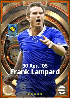 Frank Lampard eFootball 2026 player card, 84 OVR AMF
