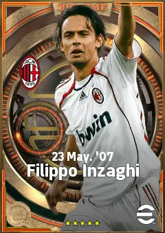 Filippo Inzaghi eFootball 2026 player card, 84 OVR CF