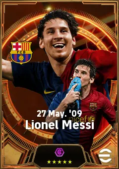 Lionel Messi eFootball 2026 player card, 86 OVR RWF