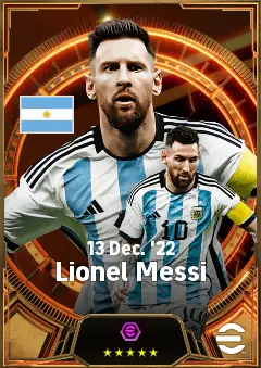 Lionel Messi eFootball 2026 player card, 87 OVR CF