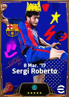 Sergi Roberto eFootball 2026 player card, 82 OVR CMF