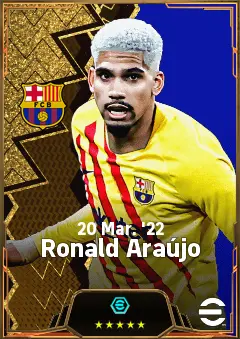 Ronald Araújo eFootball 2026 player card, 85 OVR RB