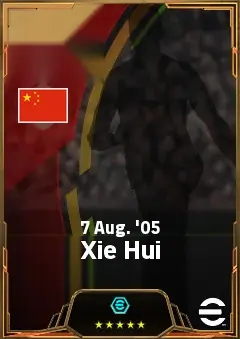 Xie Hui eFootball 2026 player card, 81 OVR CF