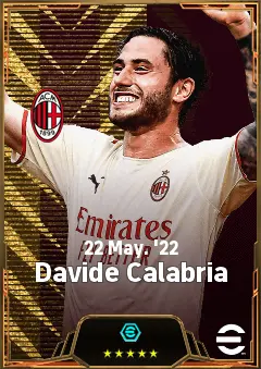 Davide Calabria eFootball 2026 player card, 83 OVR RB